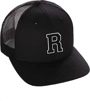 Amazon.com: Structured Trucker Mesh Hat Custom Colors Letter